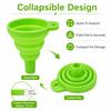 3pcs /Pack Food-Grade Silicone Collapsible Funnel Portable Folding Telescopic Funnel For Kitchen & Household Liquid Dispensing