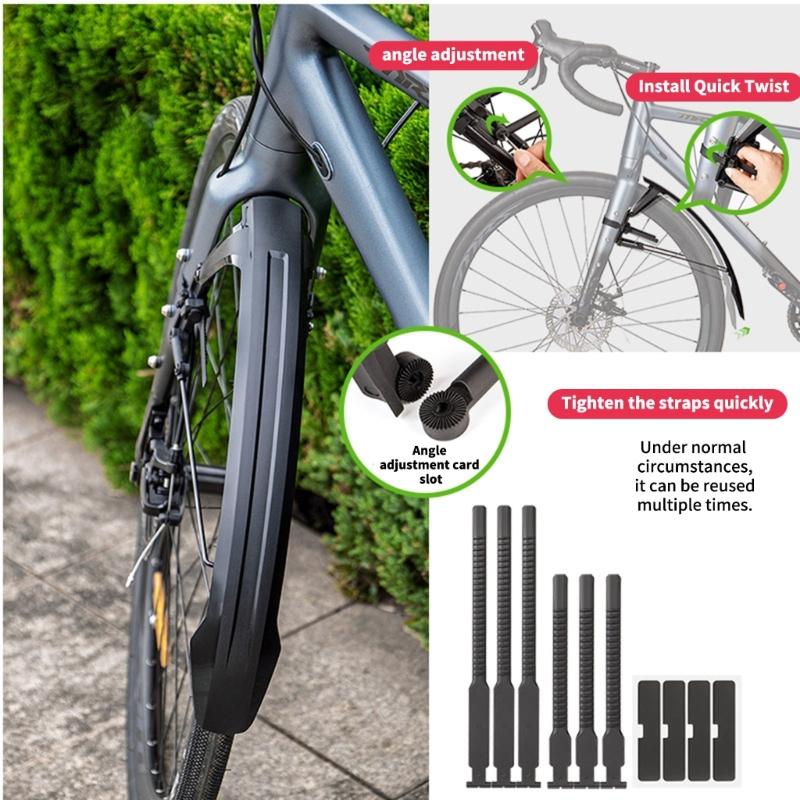 Adjustable Front Rear Mud Guards Universals Bicycles Mudguard Windproof Mountain Bike Mudguard Easy to Install