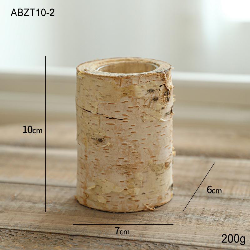 Solid wood Christmas candle holders, festive decor fragrance containers for candlelight dinner layout