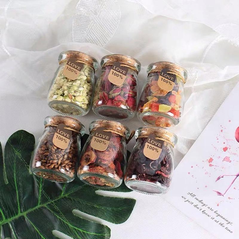 Neue 100ml Joghurt-Pudding-Gläser Mini Wunschglasflaschen Korken-Bastelarbeiten Winziges Leeres Glas Korkstopfen Transparentes Souvenirgefäß