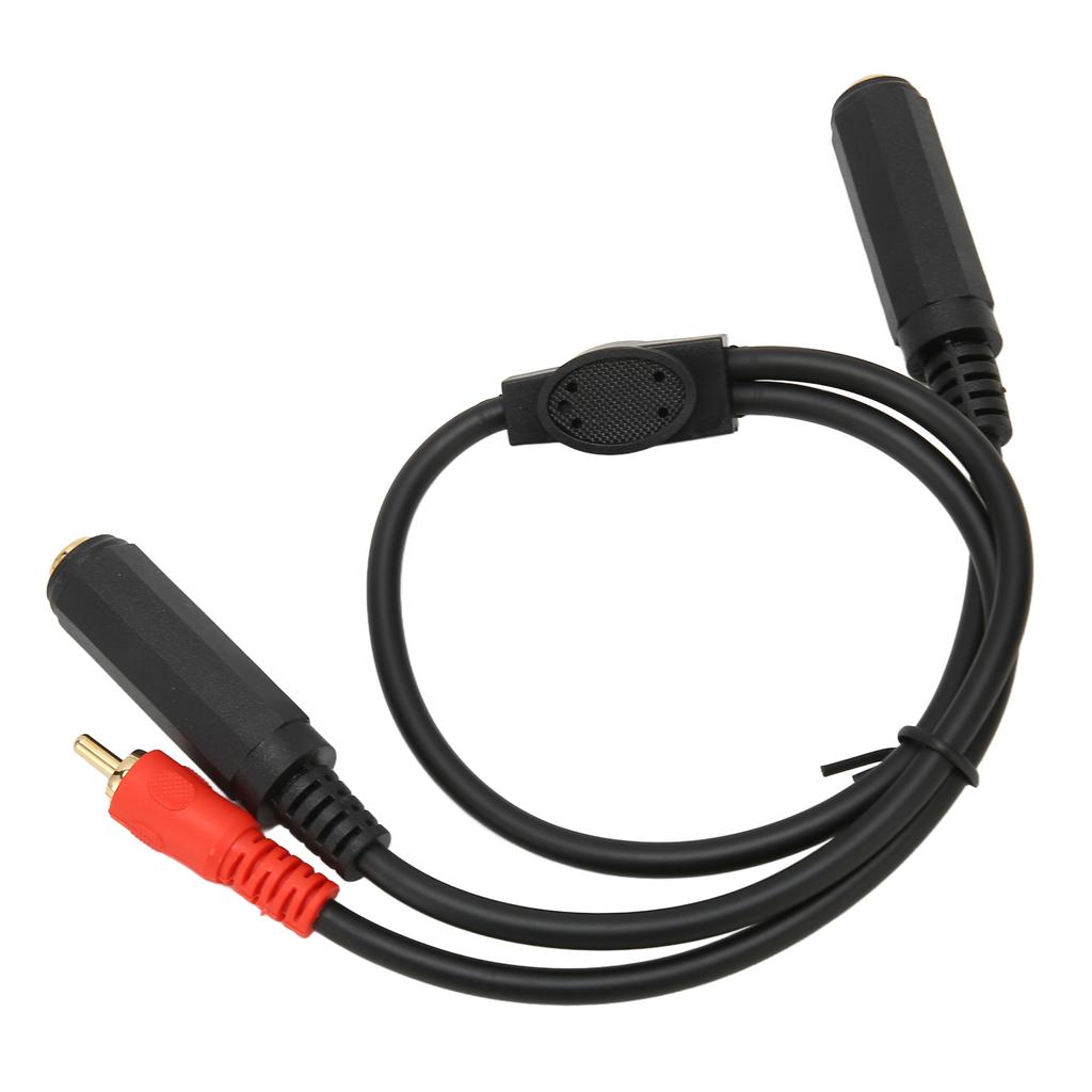 6.35mm Female To 6.35mm Female and RCA Male Cable Gold Plated 6.35mm Female To RCA Stereo Splitter Y Cable 19.7in