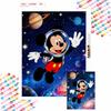 Diamond Painting Kit Handmade diy5D Home Decoration Gift Unique Idea Mickey Spaceman Explore Stars and Planets Vibrant Galaxy Art
