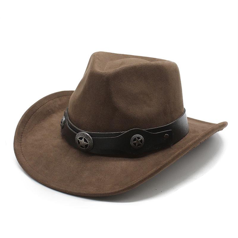 Vintage Suede Hat With Wide Brim For Outdoor Sun Protection And Warmth