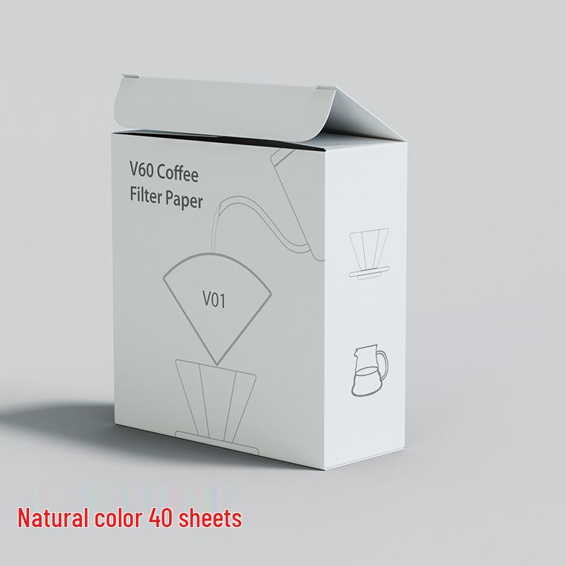 Premium Cone-Shaped Disposable Coffee Filters, Food Grade, Compatible with V60 for 1-4 Servings.