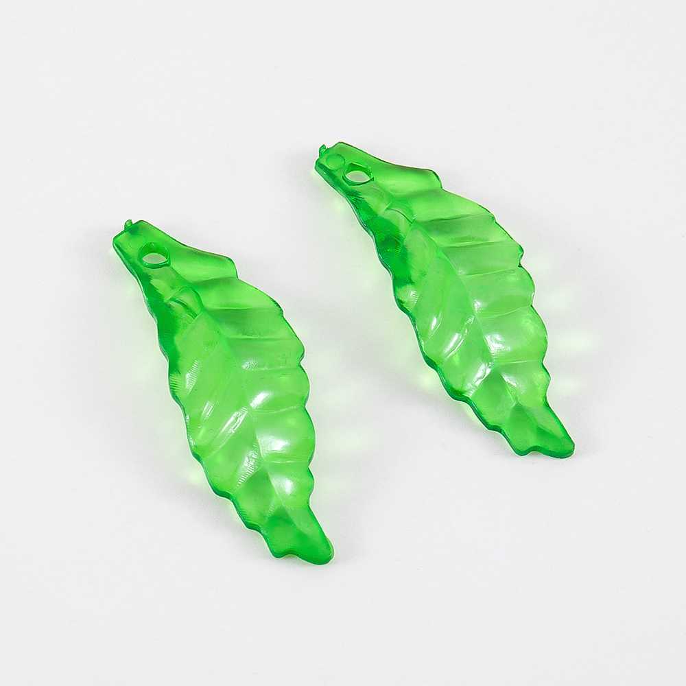 50pcs Acrylic Tree Leaf Hand Beaded DIY Handmade Necklace Bracelet Earrings Loose Bead Separated Bead Jewelry Accessory