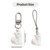 Cartoon Foxes Keychain Plush Felt Designs Soft Touch Resin Bag Charm Keys and Phone Accessory Stylish Phone Pendant