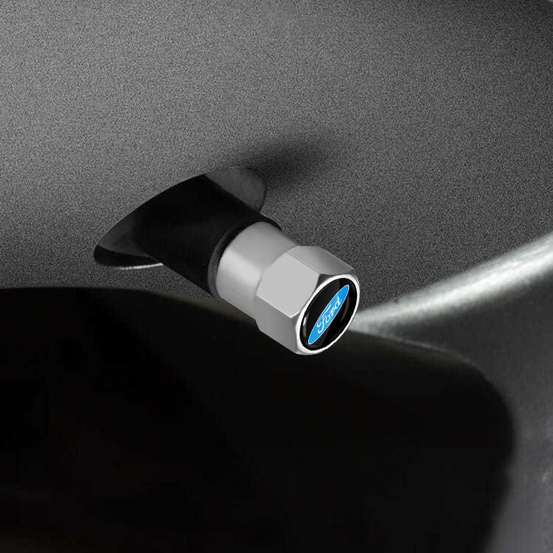 4pcs Car Metal Wheel Tire Air Valve Core Caps Car Accessories For Ford Focus Mondeo MK1 MK2 MK4 MK3 Fiesta ST Line Kugo Transit Escape Fusion Explorer