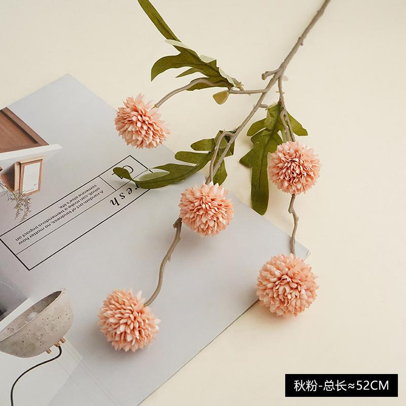 Simulation Onion Ball Dandelion Fake Flower Decoration Shooting Floral Simulation Flower Table Tennis Chrysanthemum Wedding