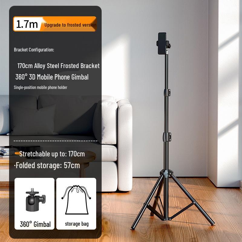 Telescopic Phone Holder Tripod for Live Streaming & Photography
