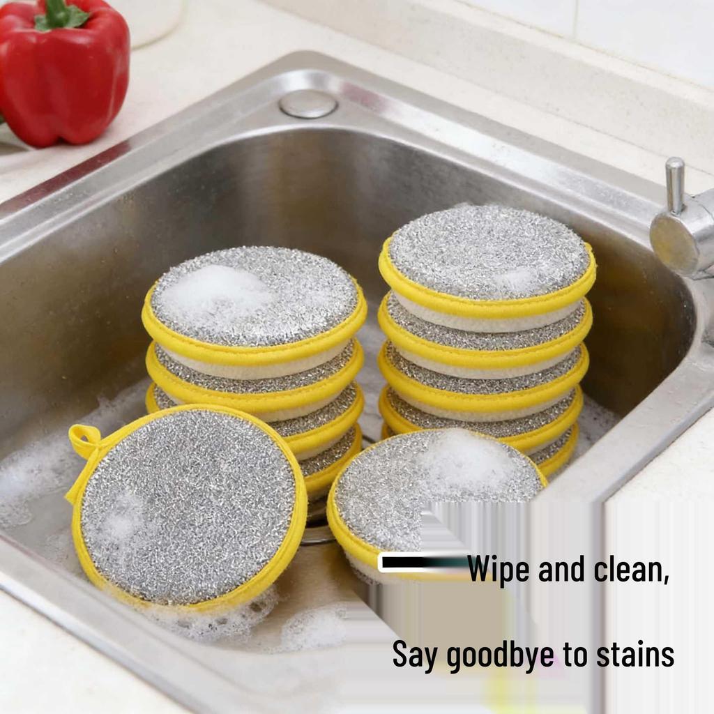 Yuanbao Dishwashing Sponge & Cloth Set - Kitchen Supplies, Pot & Bowl Cleaning Brushes, Magic Eraser.