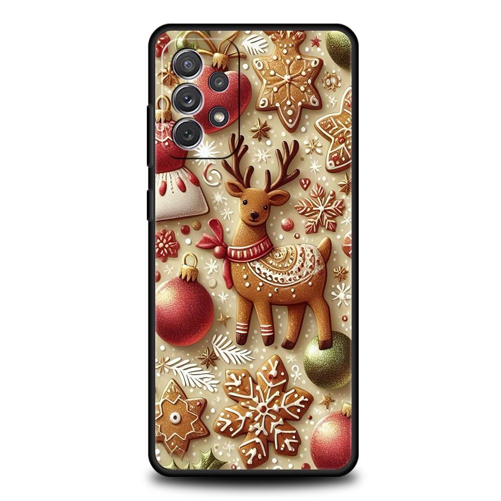 New Year Christmas Phone Case for Samsung Galaxy A55 A35 A17 A07 A15 A13 A25 A51 A71 A72 A73 A32 A52 A52S A41 5G Soft TPU Shell