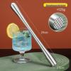 Stainless Steel Ice Crusher & Cocktail Muddler - Plastic Milk Tea & Lemon Hammer Bar Tool