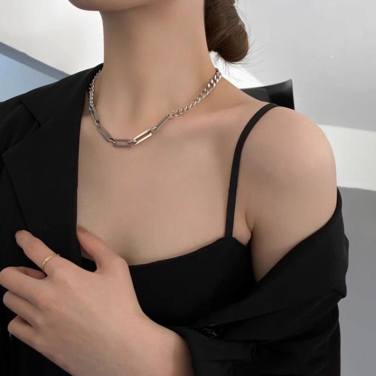 Kubánský hip-hopový řetěz z titanové oceli: Univerzální náhrdelník ve stylu street wear