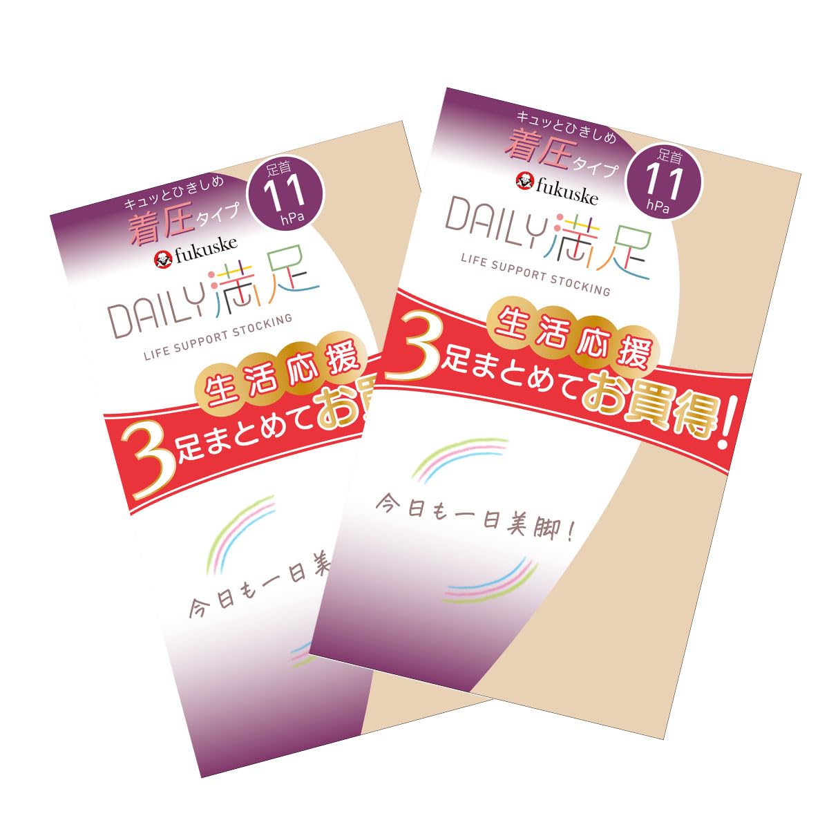 

Amazon Exclusive 6 Pairs Pairs x Compression Plain SCY Great Fukusuke [Daily Satisfaction] Set (3 2) Pantyhose, Zokki, Value,