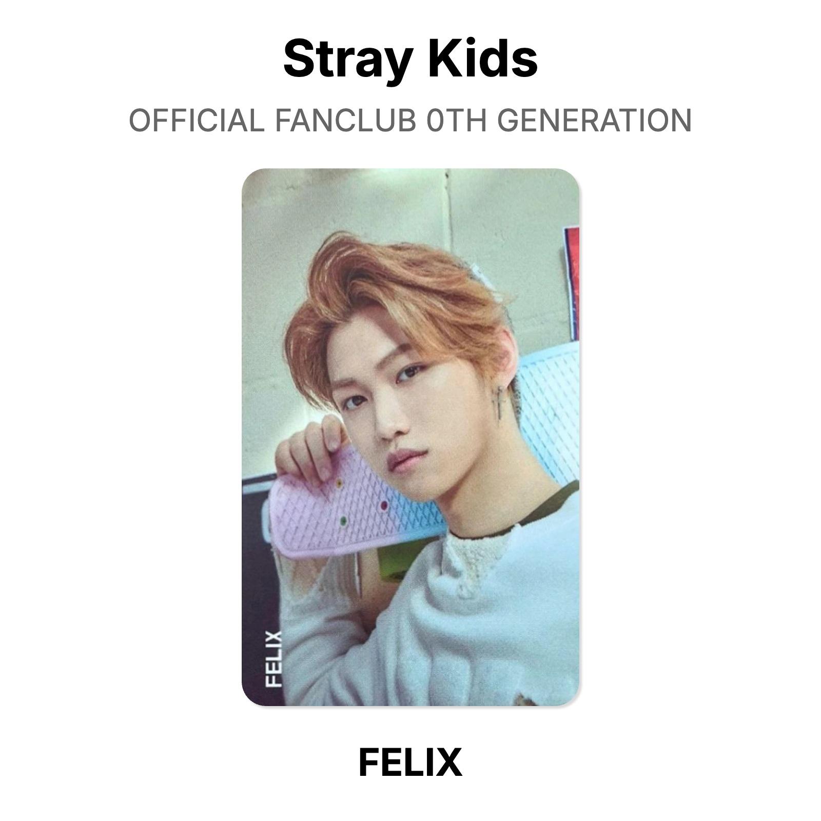 Официальная фотокарточка Stray Kids ОФИЦИАЛЬНЫЙ ФАН-КЛУБ 0-ГО ПОКОЛЕНИЯ FELIX