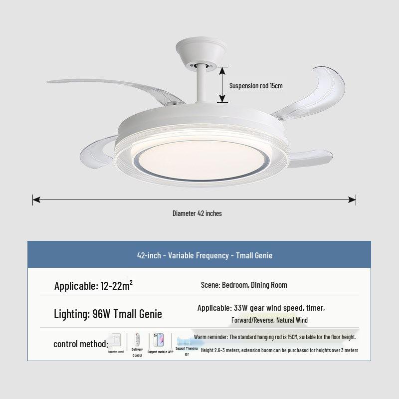 2026 New Model Flush Mount Ceiling Fan with Integrated Light for Living, Dining & Bedroom