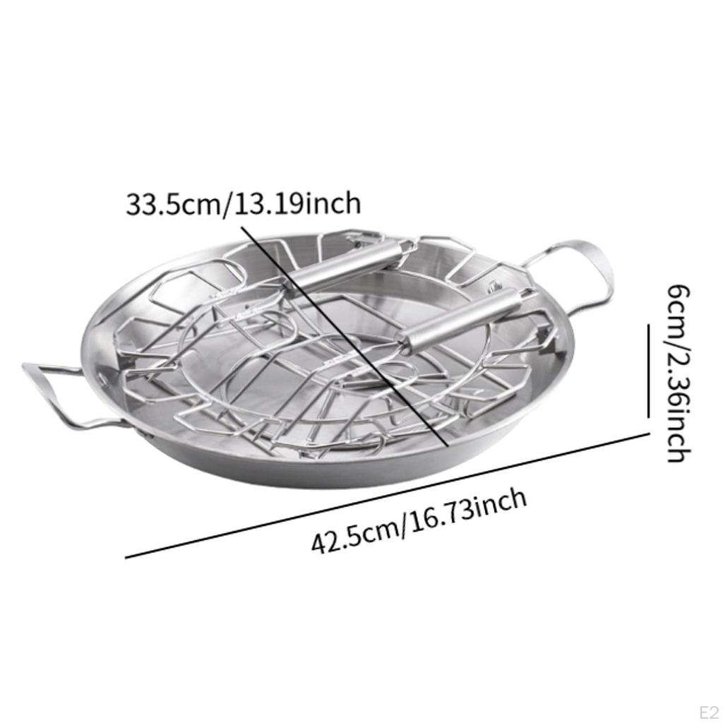 Chicken Leg and Wing Rack Duck Holder ,with Drip Pan, Roaster ,Folding Cooking Grill