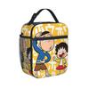 Chibi Maruko Chan Lunch Bag  Portable Zipper Lunch Box Men Office Designer Cooler Bag Vintage Waterproof Thermal Lunch Bags