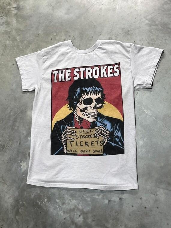 Vintage The Strokes Band Ticket T-Shirt Size S to 5XL NE144 Unisex T-Shirt XXL