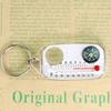 1pc Multifunction Mini Keychain Camping Compass Thermometer Outdoor Climbing Temperature Tester Survival Guiding Compass Tool