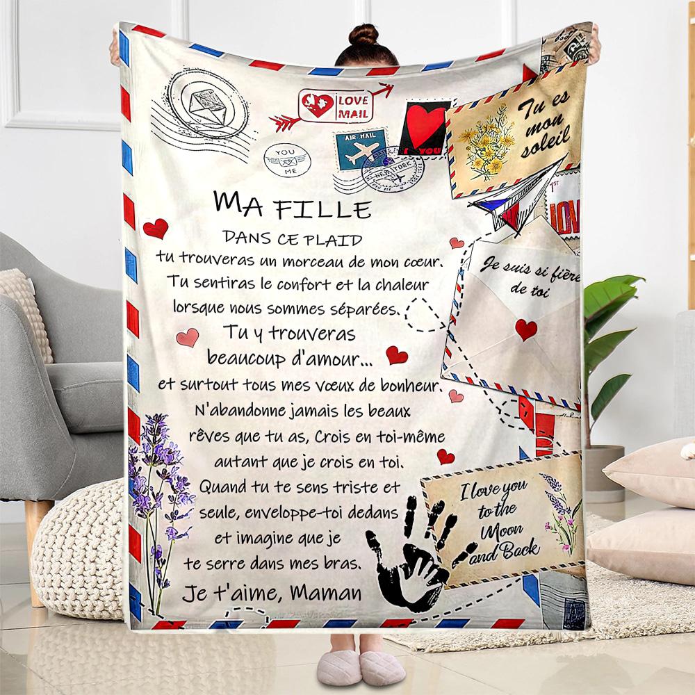 Love Letter To Daughter Blankets Are Suitable for Living Rooms,making Them an Ideal Choice for Outdoor Travel and Gifts.