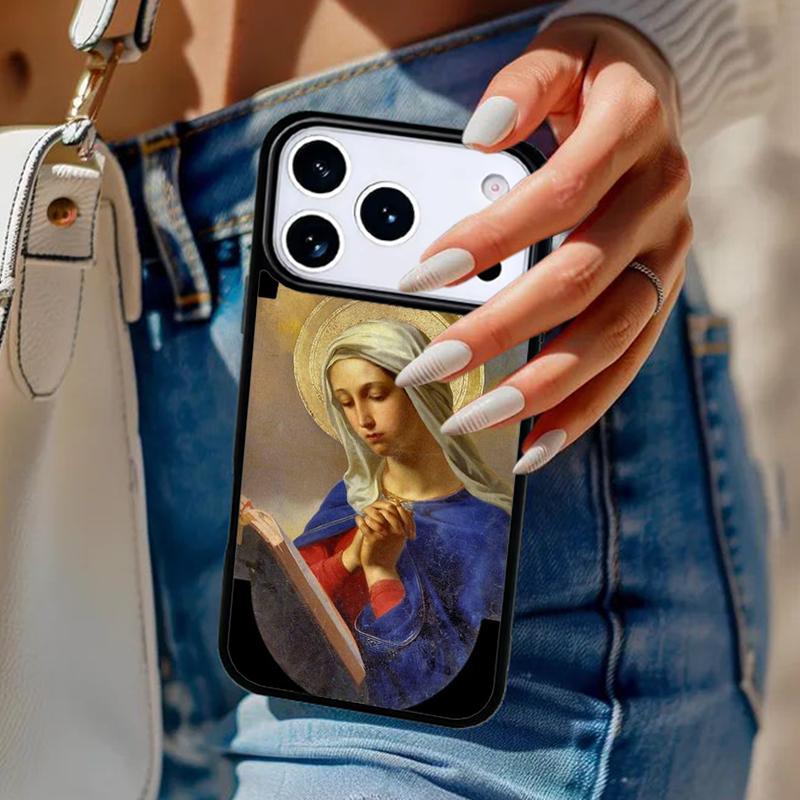 Virgin Mary Christian Phone Case For iPhone 17 Air 14 15 13 12 Max Cover For Apple 16e 11 Pro Max Plus Coque