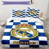 3pcs Custom Name Real Madrid Bedding Set Duvet Cover Closure Includes 1 Duvet Cover & 2 Pillowcases, Soft and Comfortable for All Seasons.