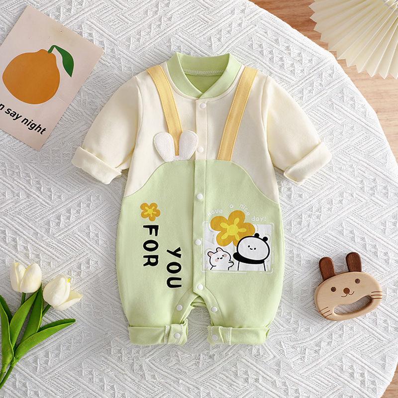 

Autumn Pink Baby Girl Romper - Cute Rabbit Onesie for Crawling & Early Spring Outings 90cm