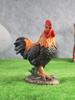 American Country Farm Simulated Rooster and Hen Figurines, Courtyard Lawn Garden Landscape Decoration Resin Craft