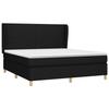Maison Exclusive - Sommier à lattes de lit avec matelas Noir 160x200 cm Tissu