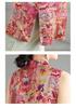 9026 Summer New Chinese Style Sleeveless Jacquard Tencel Vest Top for Women