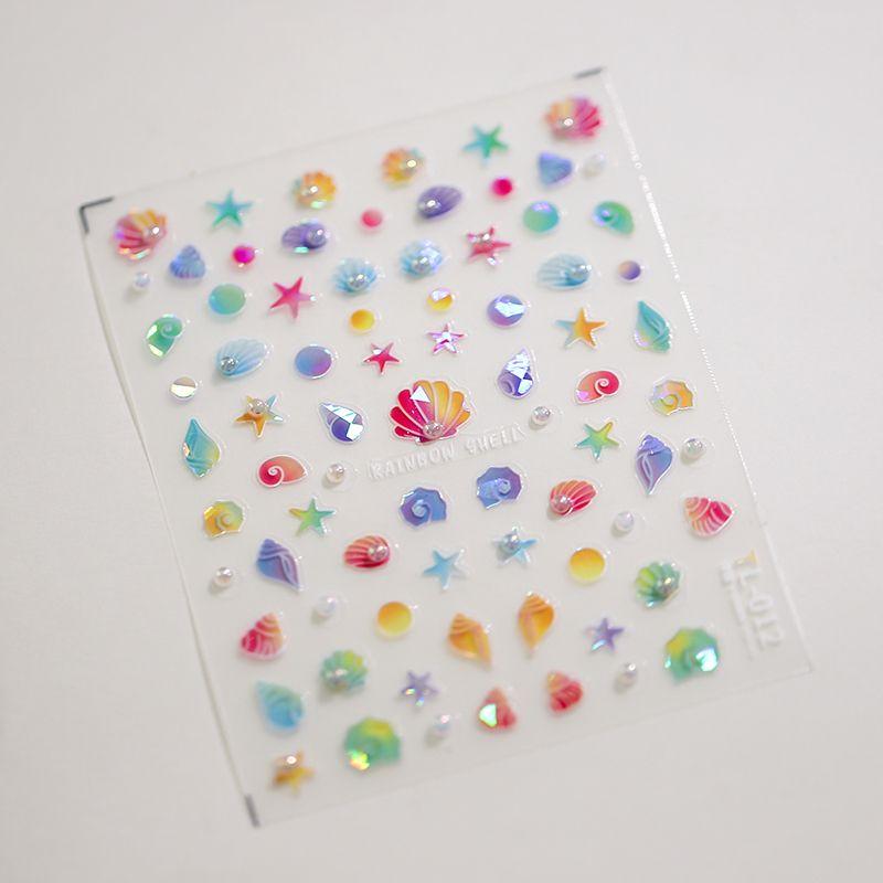 

Qiji Spot Drill Pearl Laser Sequin Shell Bows Nail Sticker Waterproof Nail Sticker Decorations Tl012 TL012