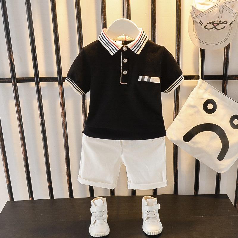 Toddler Boys' Summer Polo Shirt & Shorts Set: Infant Children's Outfit
