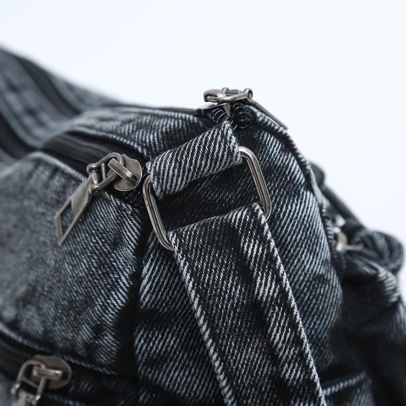 Denim Shoulder Bag Women's Crossbody Bag Multi-Compartment Mother Bag