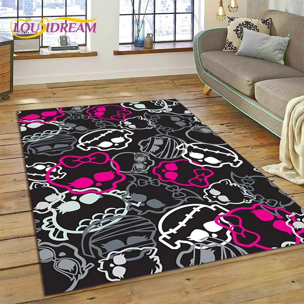 Cartoon Monster High Draculaura Vampire Rug Carpet for Living Room Bedroom Home Decor,Non-slip Decoration for Sofa Doormat Gift