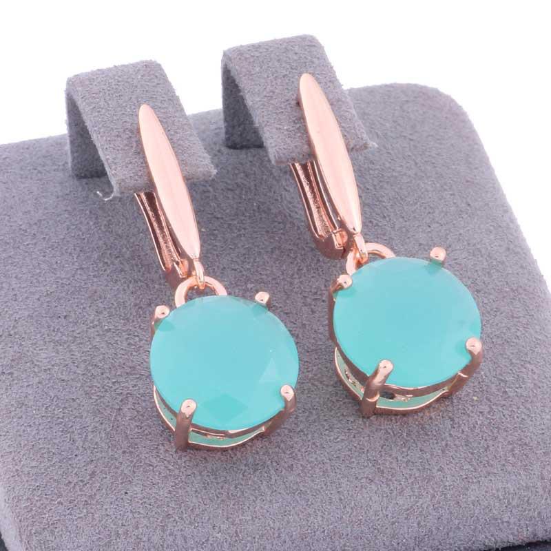 

Модные геометрические серьги-пусеты круглые 12 мм из розового золота для женщин