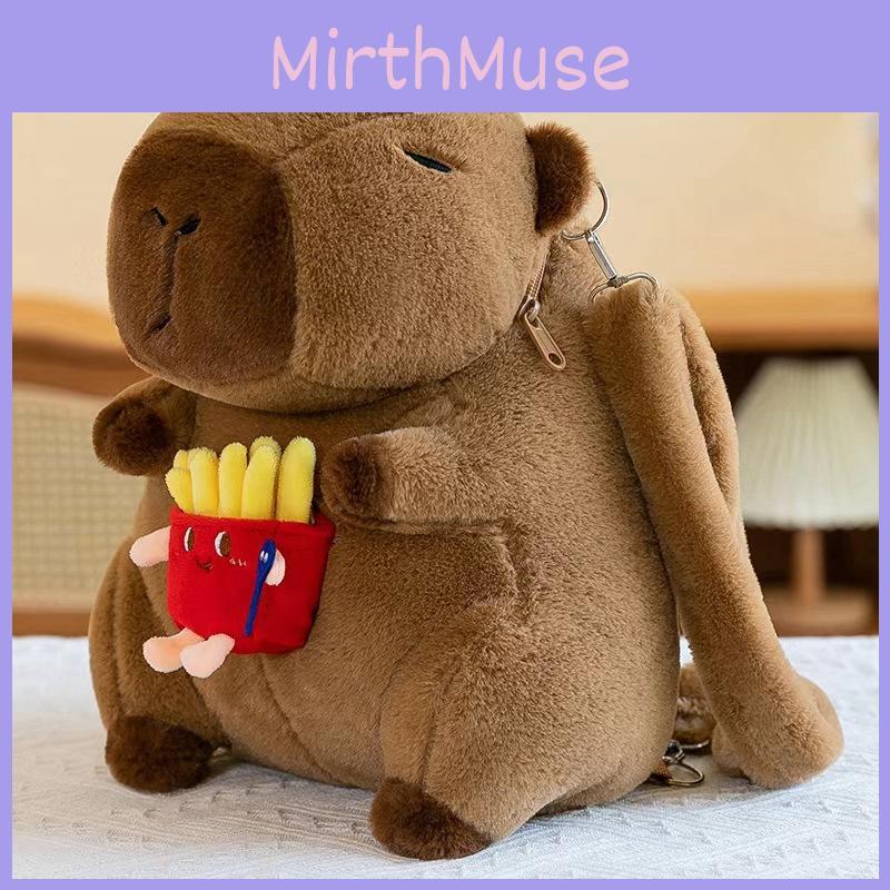 Backpack Designs Capybara Large Capacity Cartoon Animal Plush Doll Flower Bag