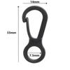 20Pcs Durable Black Plastic Snap Hooks Sturdy Buckles for Keychains Backpacks Camping Travel Outdoor Activities
