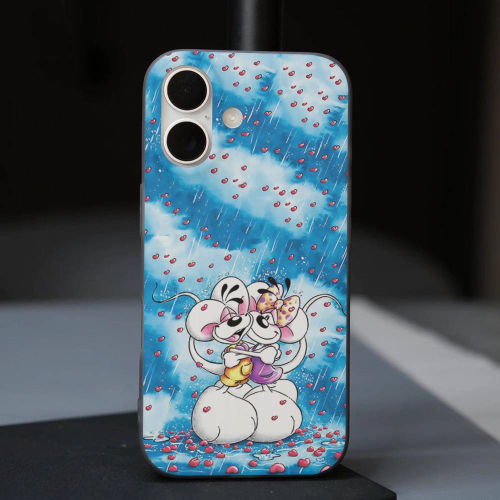 Cartoon D-Diddl For IPhone 17 16 15 14 13 12 11 Pro Max Plus Pro Clear Phone Cover Non-Slip Shell
