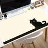 Black Cute Cat Mouse Pad Kawaii Cartoon Big Size Laptop Desk Mat Nonslip Gamer Keyboard Pad Gaming Computer Mousepad Easy Clean