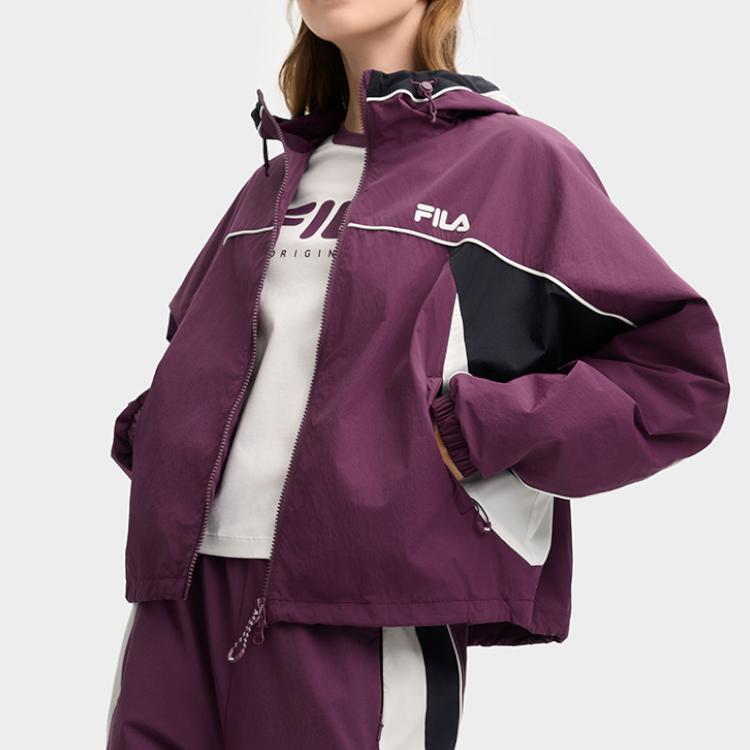 New FILA Woven Coat Women's Italy Version Plum F11W519714FPU