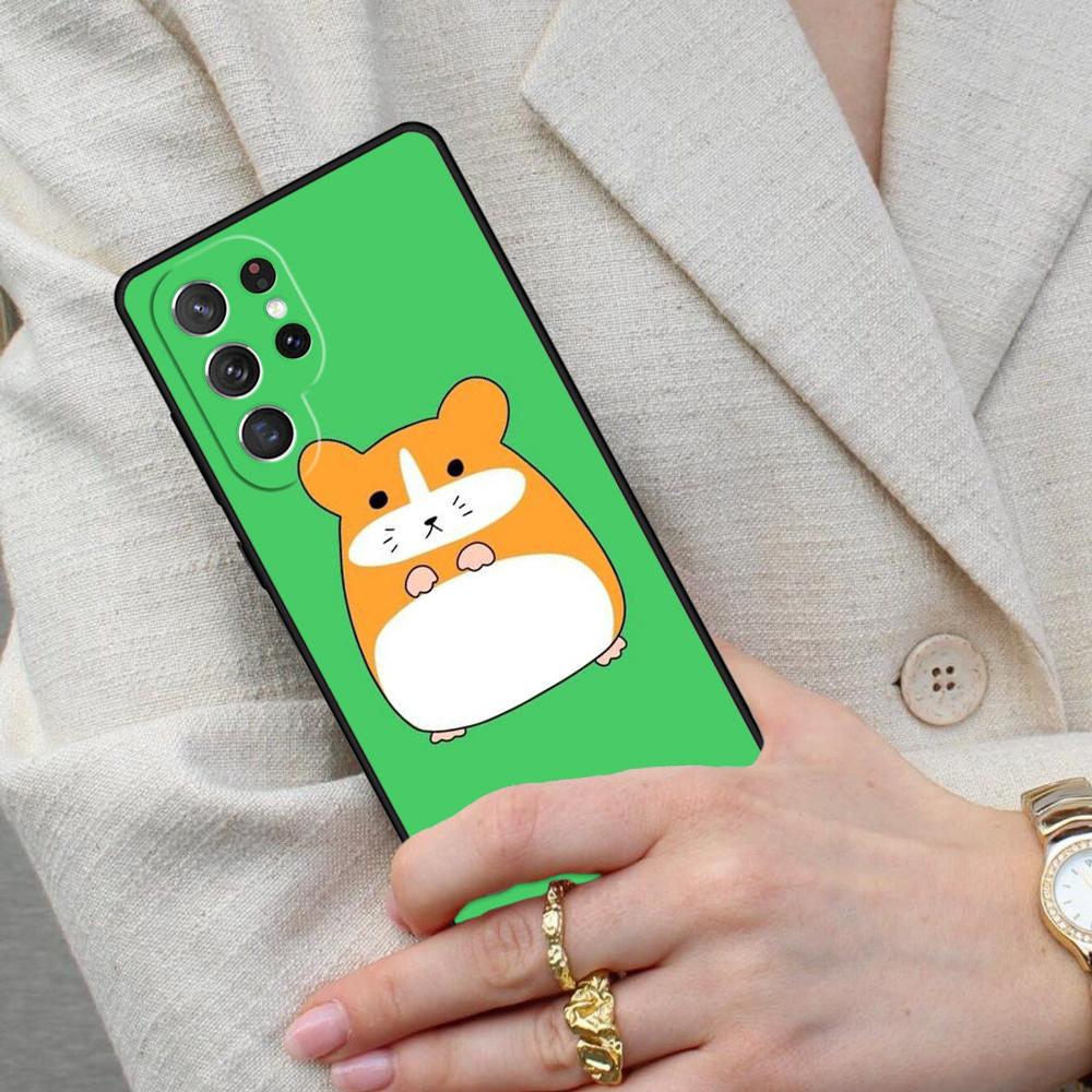 Cute Funny Hamster Funda Cell Phone Case for Samsung Galaxy S26 Ultra S25 S24 S23 S22 S21 S20 Note10 Cover