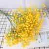 5pcs 3 Branch Artificial Gypsophila Fake Silk Petals Stretching Branches Design Artificial Flower Stems Plastic