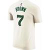 New Nike Boston Celtics 2023 24 City Edition Jaylen Brown #7 T Shirt Men's White FN1202-138