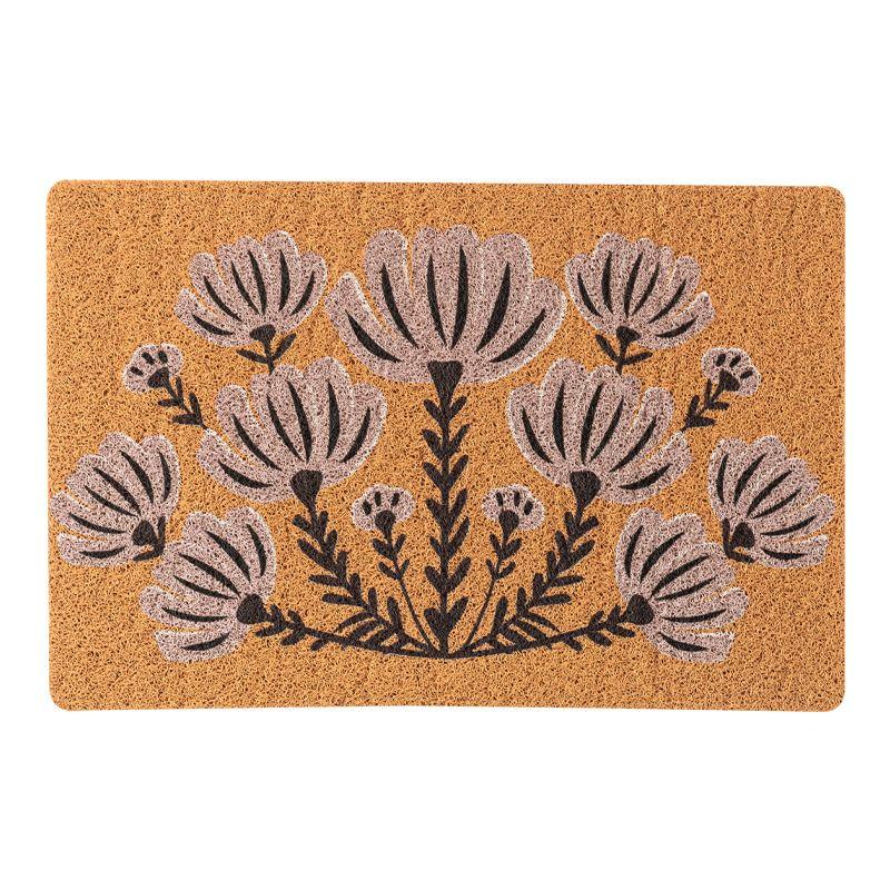 American retro high-end home floor mat, door blanket, porch foot pad, silk ring, dirt-resistant, washable and cutting carpet