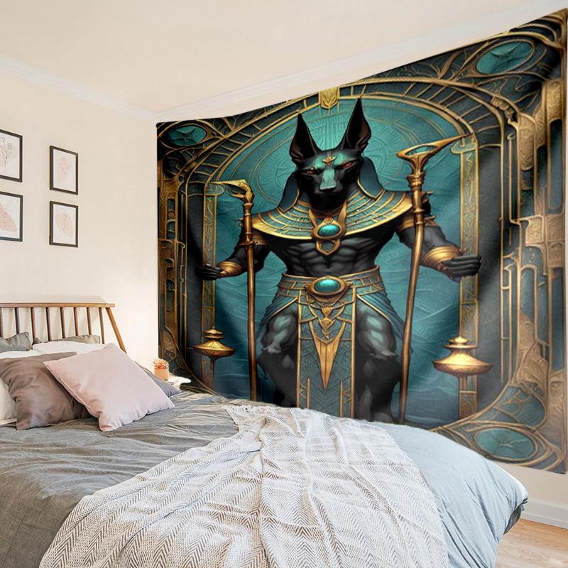 Egyptian Cat Mythology Tapestry Room Decoration Wall Hanging for Living Room Bedroom, Dormitory, Birthday and Christmas Gifts