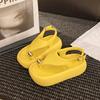 Fashion Design Thick-soled Heightening Set of Toe Sandals Women's Summer New Simple Casual Beach Cool Slippers