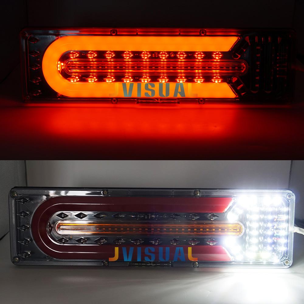 24V Waterproof LED Rear Tail Stop Reverse Indicator Light Truck Trailer Caravan Van Lamp Brake Reversing Traffic FogLamp