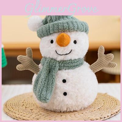 Boneco de Pelúcia Boneco de Neve Chapéu Cachecol Desenho Animado Decoração de Quarto Presentes de Natal Ornamento