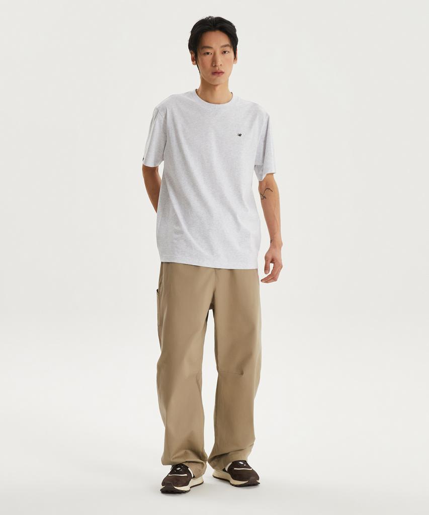Nyuballanseu Nbneg21203 / Uni Essential Small Logo Short Sleeve T-Shirt (Light Gray)